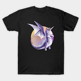 Kawaii Unicorn Dragon - With Background T-Shirt